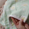 迷人居六层纱布毛巾被纯棉夏季薄款婴儿儿童8层午睡小毯子盖毯 六层纱布全棉-煎蛋绿 90*100 cm全棉纱布 实拍图