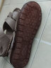 亲情夫人老人凉鞋女夏季新款真皮牛筋底舒适休闲妈妈凉鞋软底露趾皮鞋平底 豆沙色 37 实拍图