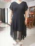 莎妮朵罗大码女装连衣裙胖妹妹夏装宽松遮肚子胖人显瘦款胖mm裙子16210 黑色【17991】 4XL建议165-180斤穿着 实拍图