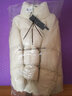 日着原创设计师女装冬季新款女士前短后长宽松高领保暖无胆防绒羽绒服 白色 S 实拍图