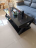 哆咔茶几小户型家用简约现代茶几客厅轻奢高级感钢化玻璃电视柜组合 黑架子黑玻璃 140*60*45 茶几 实拍图