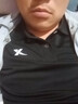 特步短袖男T恤夏季POLO衫透气上衣男士翻领t恤运动体恤休闲半袖 黑-9304（100%聚酯纤维） L 实拍图