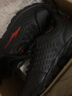 鸿星尔克男鞋加绒运动鞋红星皮面透气防水男士冬季休闲旅游老爹跑步鞋子男 黑/红 43 实拍图