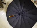 左都（ZUODU）大号雨伞半自动长柄雨伞直杆伞商务伞16骨抗风雨伞超大双人大雨伞 商务黑 晒单实拍图