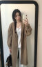 柯帛（KEBO）泳衣女分体四件套遮肚显瘦小香风保守钢托聚拢韩国温泉度假泳装 卡其色 L（100-115） 实拍图
