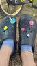CROCS卡骆驰檀健次同款经典泡芙洞洞鞋轻便舒适男女同款花园鞋|207521 黑色-001(含智必星) 35 (210mm) 实拍图