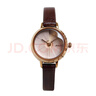聚利时简约复古小表盘女士手表气质ins风学生皮带款石英表送女友JA-979 褐色 实拍图