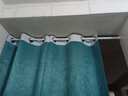 宿舍布衣含伸缩杆免打孔门帘过道遮光防蚊隔断帘挡风空调卧室厨房试衣间帘 丝绒麻-孔雀蓝 【适合门框宽0.6-1.1】帘高2.2米 实拍图