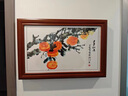 良木新中式电表箱装饰画免打孔总闸开关配电箱遮挡装饰画壁画柿柿如意 A-事事如意-红褐实木框 60*50CM左推拉遮挡50*40 实拍图