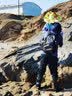 FOOTOPPO雨鞋男加绒雨靴男士保暖水鞋高筒户外套鞋男式中筒橡胶防水靴 黑色高筒38cm 44 实拍图
