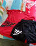欧联霸运动套装短袖男夏季跑步服休闲两件套速干衣T恤五分裤足球训练服 红色 3XL（建议160-175斤） 实拍图