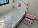 本色熊实木儿童床男孩女孩轻奢公主床美式小学生现代简约青少年单人床 单床（公主）+柜1+10cm6D床垫 1.2米*1.9米 实拍图