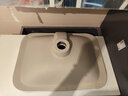 INVIIL台中盆半嵌入式台上盆洗手盆陶瓷面盆家用方洗脸盆 艺术盆台上盆 J款：方盆低薄台中4533白色 单盆(送下水) 实拍图