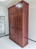 雅华香舍 衣柜 简约中式实木衣柜现代卧室整体经济型转角对开门木质衣橱 四门衣柜+顶柜 组装 实拍图