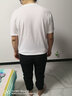 美莎尼纯棉t恤女短袖2023夏季韩版显瘦百搭休闲女装上衣打底衫 英文羽毛绿色+羽毛白色 2XL 建议130-145斤 实拍图