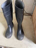 工百利 高筒雨靴防滑防砸防穿刺绝缘钢头钢底矿工加厚 黑色41码 实拍图