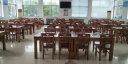 kuoson 餐桌椅组合食堂餐桌新中式木方餐桌饭桌1.3米一桌四椅（升级款） 实拍图