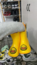 B.Duck小黄鸭童鞋儿童雨鞋时尚防水雨靴男女童宝宝水鞋小学生5953黄色24 实拍图