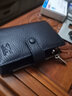 七匹狼真皮钥匙包男女商务休闲多功能通用牛皮锁匙包家用卡包一体收纳包 黑色-礼盒装 实拍图