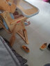 Saoors餐椅婴儿宝宝家用多功能餐桌椅儿童实木靠背折叠饭桌椅子 松木环保清漆原木色+坐垫 实拍图