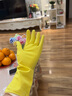 云洁橡胶手套洗碗家务清洁厨房洗衣商用胶皮手套灵巧4双小号防水防滑  实拍图