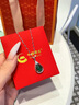中国黄金（CHINA GOLD）925银绿玉髓水滴项链女款轻奢高级感纯银吊坠七夕情人节生日礼物 绿玉髓水滴项链【品牌礼盒】 实拍图