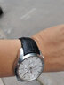 潮熙适用天梭库图T035表带男真皮1853表带原款式蝴蝶扣T035627 T035617 T035407 T035410A 型号专用 黑皮黑线无扣 24mm 实拍图
