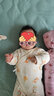 贝乐咿新生儿衣服秋季冬款刚出生婴儿和尚服连体衣纯棉初生宝宝哈衣爬服 1674毛巾熊+5384事事如意 59cm （建议1-3个月） 实拍图