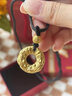中国黄金（CHINA GOLD）貔貅平安扣黄金吊坠男女款足金项链皮丘挂坠情人节生日礼物送男友 【今/次日达】貔貅吊坠+古法金珠 约2g【黑绳】 实拍图