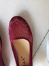 颐福元老北京布鞋女透气网鞋中老年网眼女鞋老人休闲鞋子女士妈妈凉鞋 红色 37 实拍图