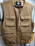 吉普（JEEP）马甲男士中年背心外穿薄款大码马夹男多口袋钓鱼摄影记者坎肩外套 卡其色 XL建议体重170斤左右 实拍图