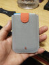 琪莫KEMY DAX二代层叠式卡包创意炫彩超薄抽拉式卡包多卡位钱夹真皮 灰红渐变2.0升级款 实拍图