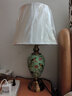 DOREN美式陶瓷台灯卧室床头灯氛围温馨创意欧式床头柜客厅灯复古高级感 EA2215淡绿（55CM左右高） 按钮开关+单色暖光LED 实拍图
