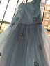 戴维贝拉（DAVE＆BELLA）夏装儿童网纱女童连衣裙宝宝公主裙小童裙子夏季薄款童裙 浅蓝色 140 cm（(建议身高130-140cm） 实拍图