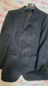 浪登西服套装男正装秋季商务中年纯色羊毛职业西装新郎礼服 蓝黑色-【标准A版】+西裤 48 【上衣】裤码28,29,33,35,36码 实拍图
