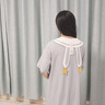 小情歌 棉质吊带睡裙女夏季少女连衣裙性感女生睡衣孕妇宽松休闲家居服 BLM40673女裙 L 女/身高160-165 体重100-120 实拍图