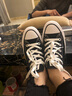 匡威（Converse）1970s帆布鞋经典三星标男女鞋休闲时尚百搭运动鞋162050C 162050C 经典黑【高帮1970s】 35 实拍图