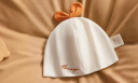 十月结晶婴儿帽子春秋新生儿胎帽护囟门夏季薄款 刺绣贝雷帽桔色（0-6月） 实拍图