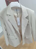 百图betu女装春季新款西装气质时髦英伦学院风干练西装女2301T42 米白 M 实拍图