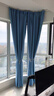 京东京造黑贝妮蓝色窗帘 99%全遮光成品窗帘布卧室客厅挂钩式 宽3*高2.7米 实拍图