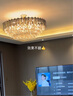 幽岚 轻奢客厅吊灯后现代水晶餐厅吊灯创意个性北欧风格卧室灯具灯饰 直径40CM-三色调光 实拍图