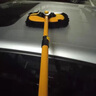 弯杆洗车拖把除尘长柄伸缩杆车用雪尼尔软毛刷子不伤汽车擦车神器冼车刷车清洗用品具 伸缩弯杆洗车拖把【黄色】 实拍图