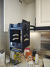 浅居纳米黑升降拉篮厨房橱柜下拉式吊柜拉篮置物架铝合金调味调料架蓝 400柜【玛尔斯系列】加厚承重 实拍图