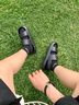 优调 凉鞋女厚底踩增高踩屎感防滑防臭外穿户外沙滩鞋夏季 黑色 45 (280mm) 实拍图