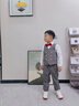 衣诺坊儿童西服马甲套装男童演出服灰色礼服 高级灰：马甲套装 120CM 实拍图