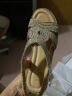 森达（SENDA）时尚凉鞋女夏新复古珍珠坡跟女士高跟休闲ZTB23BL3 金色 37 晒单实拍图