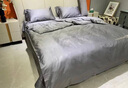 忆自然A类高端100S新疆长绒棉被罩轻奢床单床笠被套全棉纯棉床上四件套4 米尔顿-高级灰 1.8m床单四件套(被套200*230cm) 实拍图