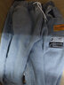 【琛倪】宽松牛仔裤男潮牌九分春秋款百搭裤子男韩版潮流秋季长裤直筒阔腿  爆酷！ 蓝色【松紧款】 XXL 实拍图