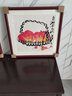紫腾随轩齐白石装饰画新中式客厅背景墙面挂画卧室饭厅餐厅水墨虾壁画 苹果 50*50cm红木色实木框 实拍图
