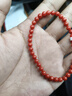 艳豪珊瑚手串天然珊瑚圆珠单圈手链深色手串喜庆招财高档珠宝生日礼物 实拍图